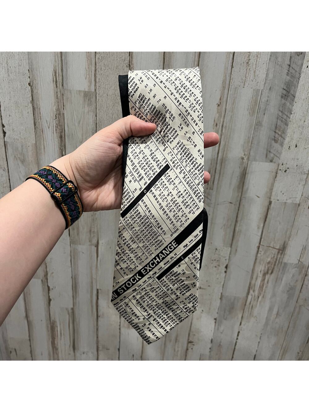 Vintage Brother’s Hand Made Stock Market 1997 Tie Broker Investing